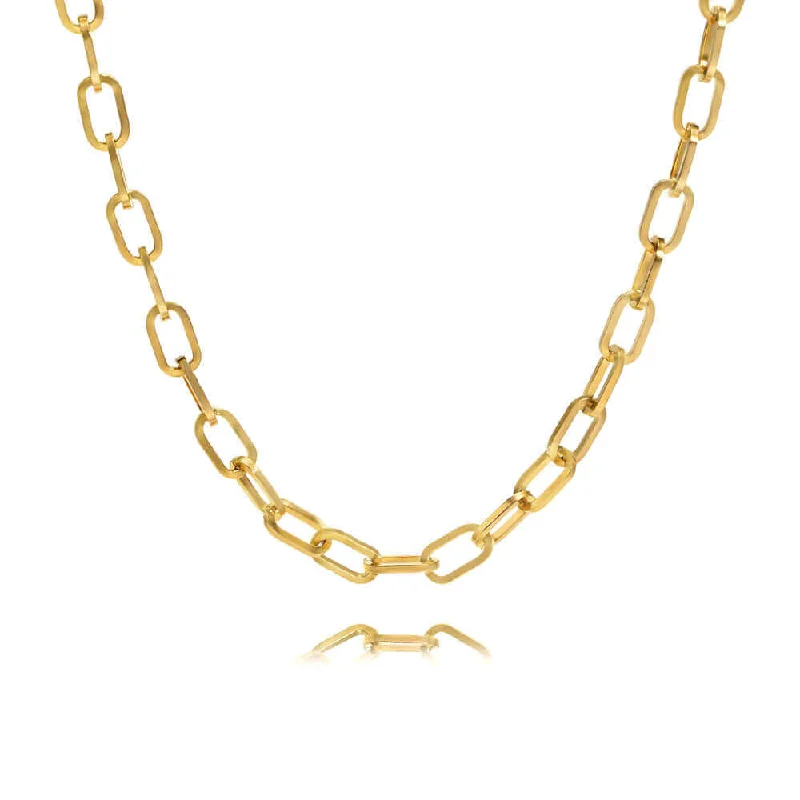 Best necklaces and pendants with layered designs for a chic, stacked look-18K Gold Plated Woman Daily Chain Necklace & Chain Bracelet