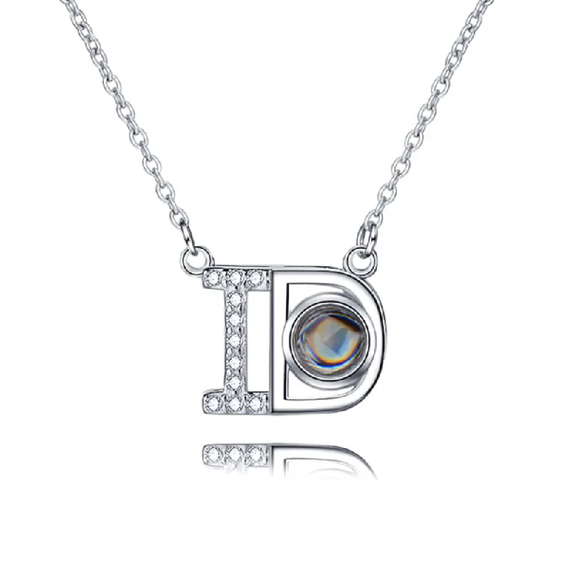 Best necklaces and pendants with minimalist pendants for a sleek, understated look-ID Love Memory Projection Stone Necklace with Picture Inside