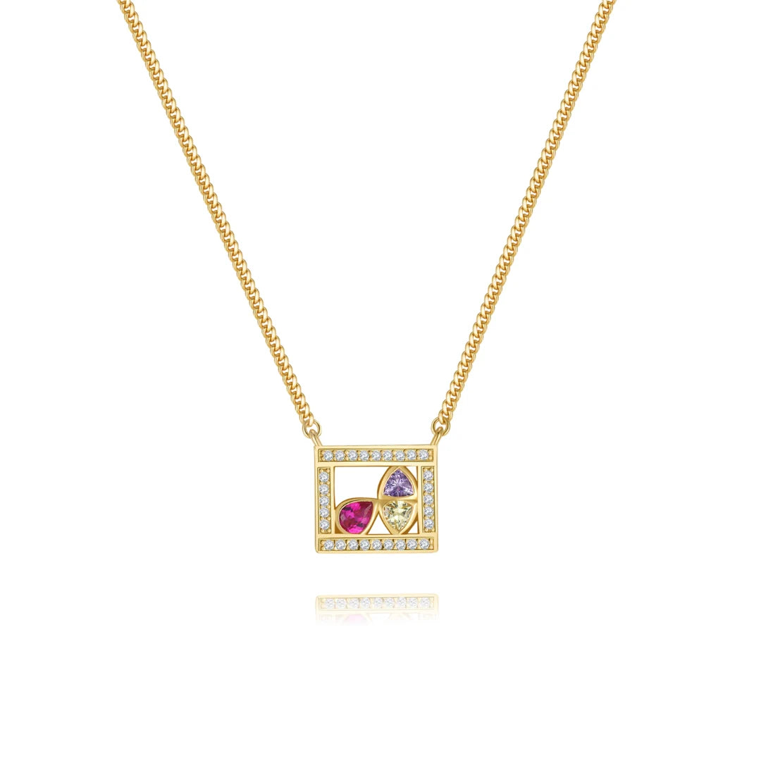 Best necklaces and pendants with heart-shaped lockets for a sentimental keepsake-Square Necklace La beauté de l'espoir Collection by Venus