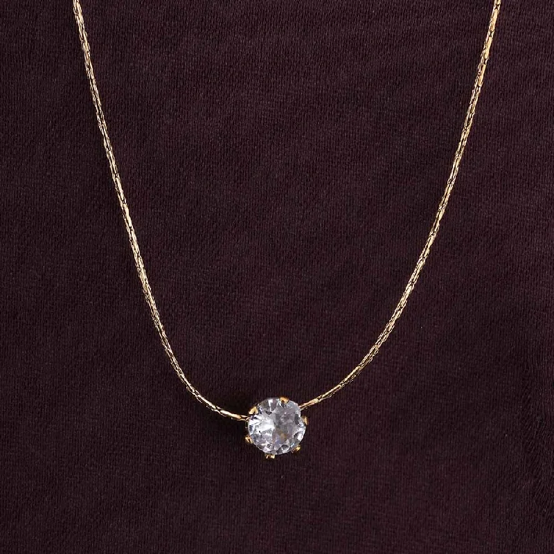 Stunning necklaces and pendants with amethyst gemstones for a calming effect-Delicate Diamond Studded Necklace