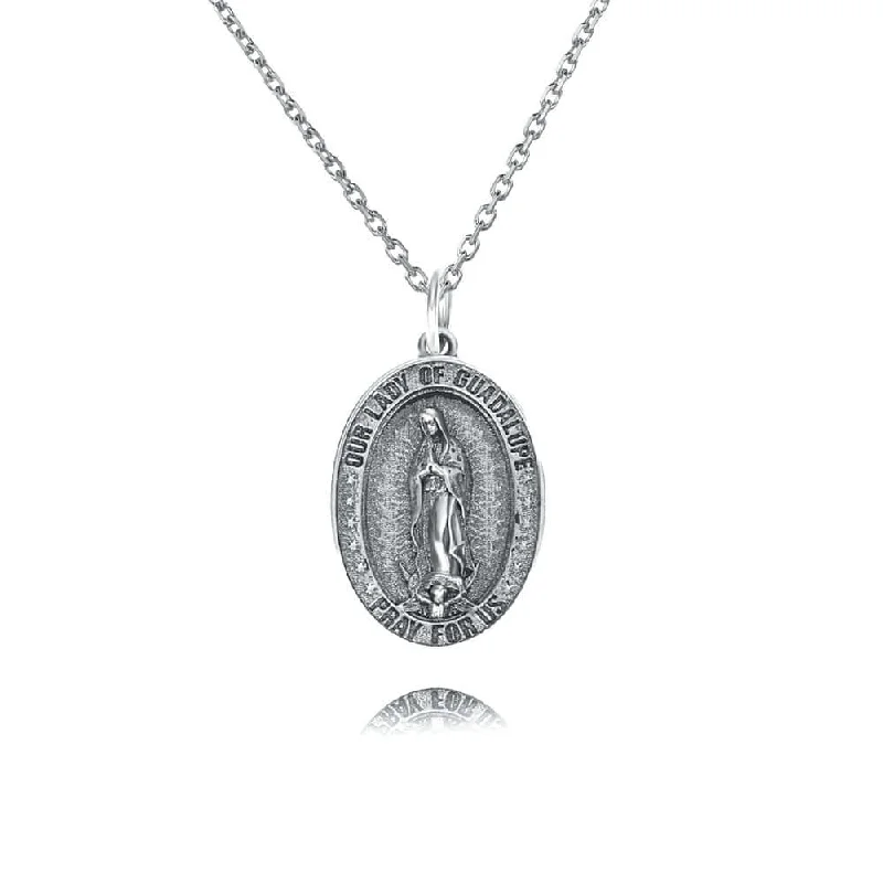 Beautiful necklaces and pendants with tree branch motifs for a nature-inspired design-S925 Personalized Religious Cameo Virgin Mary Vintage Coin Necklace