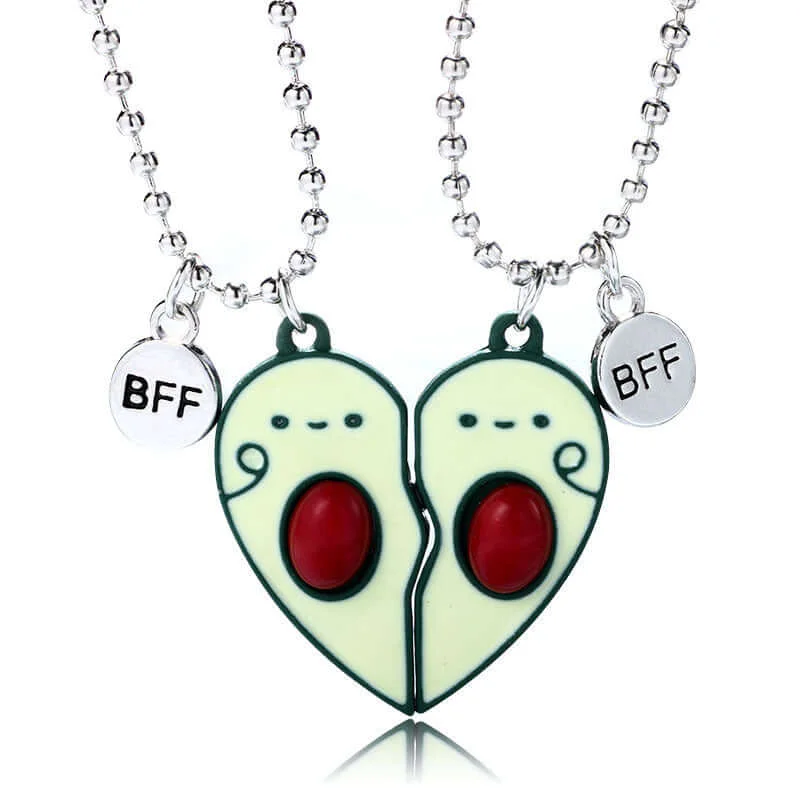 Necklaces and pendants with celestial starburst designs for a radiant look-Avocado Children Friendship Pendant BFF Necklaces