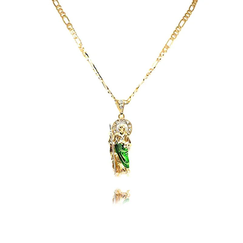 Best necklaces and pendants with opal and gold for a vibrant, luxurious contrast-Saint Jude Charm Pendant Necklace