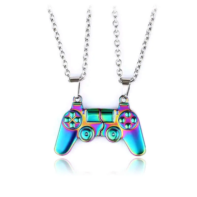 Beautiful necklaces and pendants with diamond-encrusted designs for maximum sparkle-Game Console Pendant Friendship Pendant BFF Necklaces