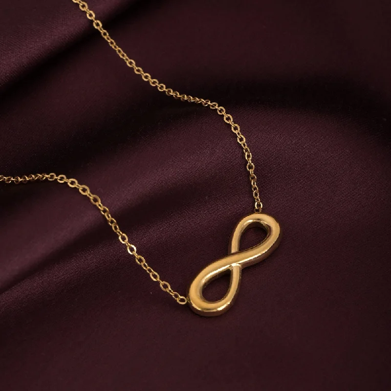 Trendy necklaces and pendants with geometric shapes for a modern aesthetic-Golden Infinity Necklace