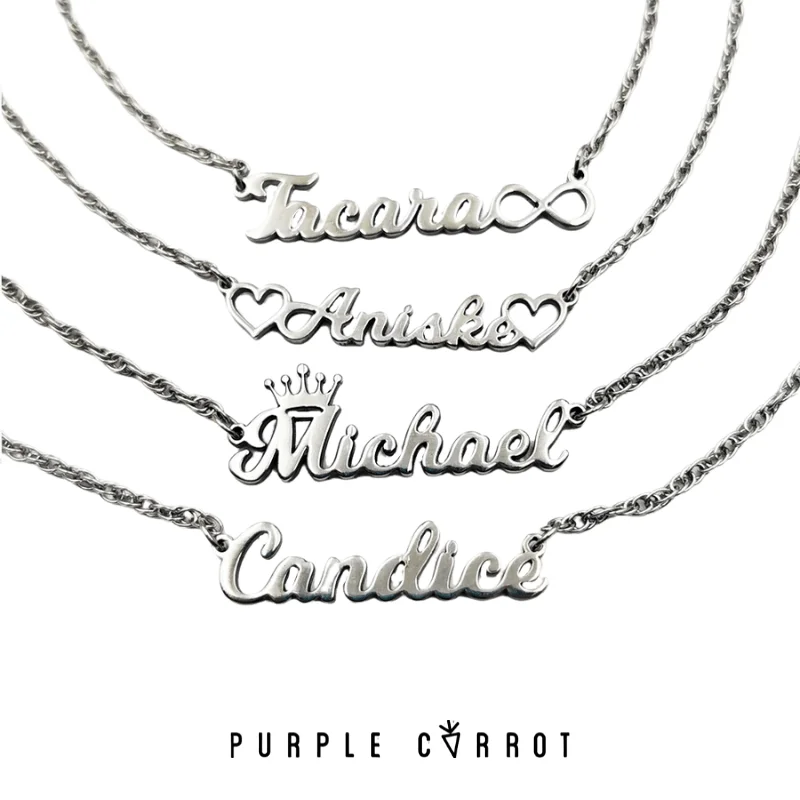 Stunning necklaces and pendants with aquamarine stones for a serene effect-BLACK FRIDAY Milkshake Font Cutout Name Necklace