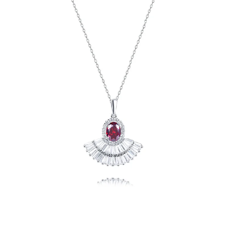 Best necklaces and pendants with seashell designs for a tropical, beachy vibe-Trendolla Gorgeous Garnet Necklace