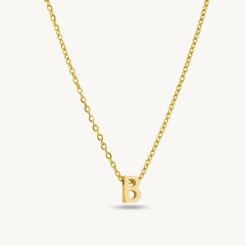 Trendy necklaces and pendants with geometric shapes for a modern aesthetic-Small Letter Necklace