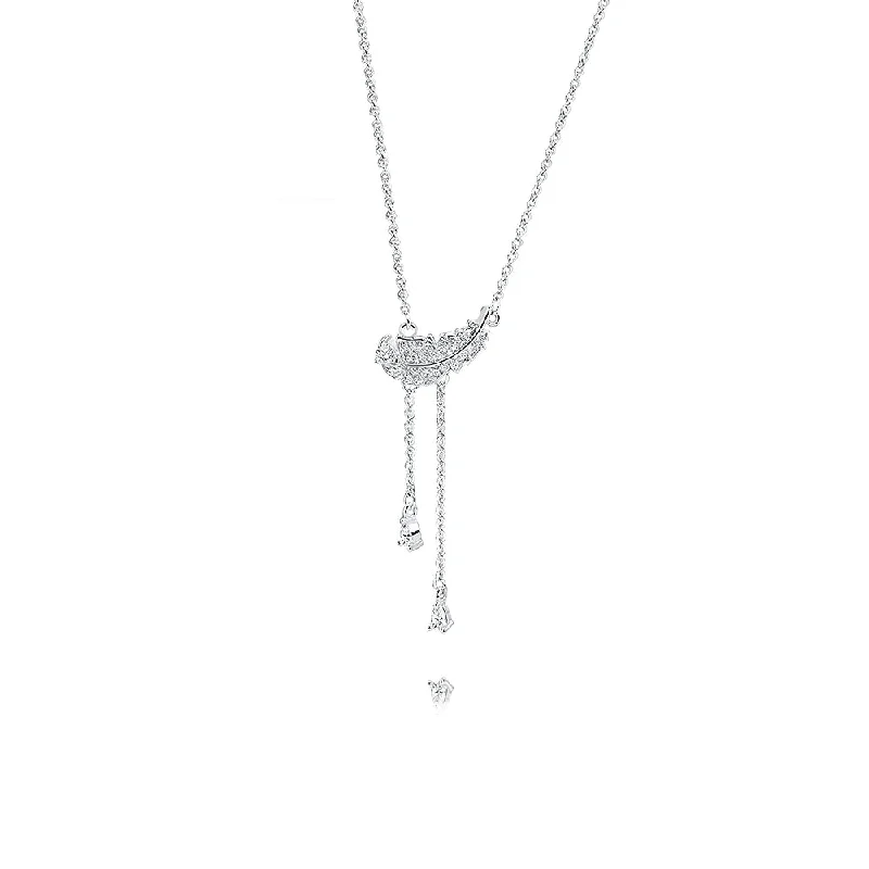 Best necklaces and pendants with floral designs for a feminine and elegant feel-Trendolla Tassel Feather Necklace