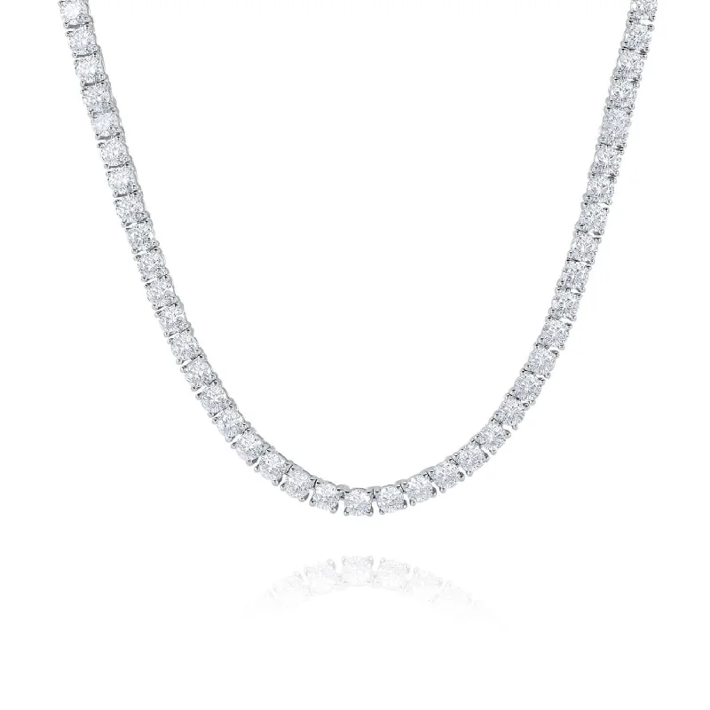 Best necklaces and pendants with zodiac signs for a celestial, astrology-inspired vibe-925 Silver CZ Diamond Tennis Chain Necklace