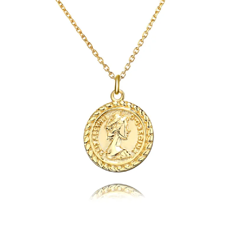 Best necklaces and pendants with sterling silver for an affordable yet stylish choice-925 Sterling Silver Vintage Coin Elizabethan Virgencita Necklace