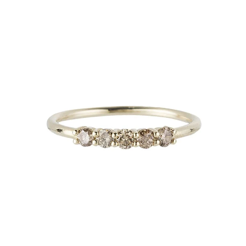 Chunky rings with hammered gold band texture -Ballina Ring