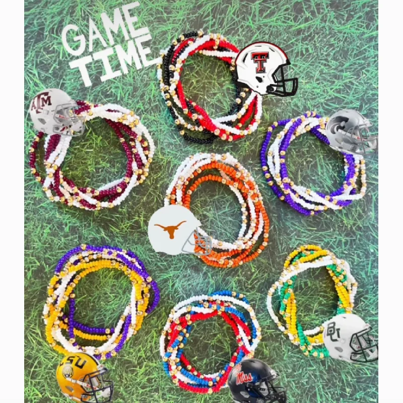 Bracelets with vintage claw-set gemstones -Lover of the Game Multi Color Beaded Bracelet Set