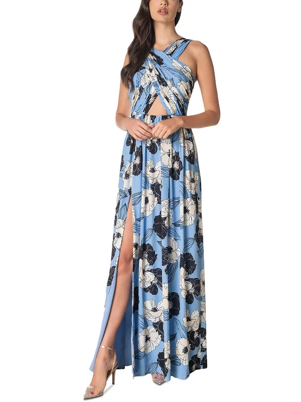 Ethnic Dresses with Tribal Design -Womens Knit Floral Evening Dress