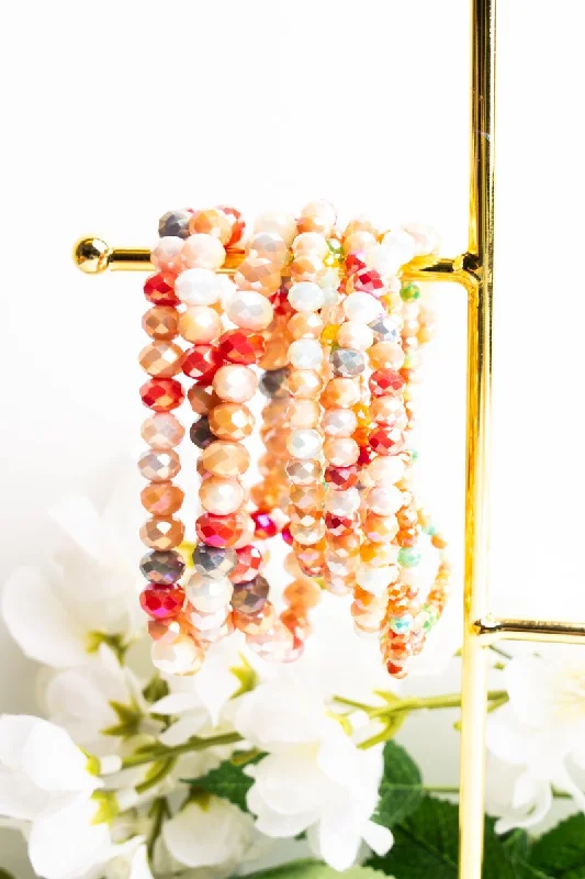 Bangles with sleek matte finish for subtlety -Summer Meadow Veronica Beaded Bracelet Set