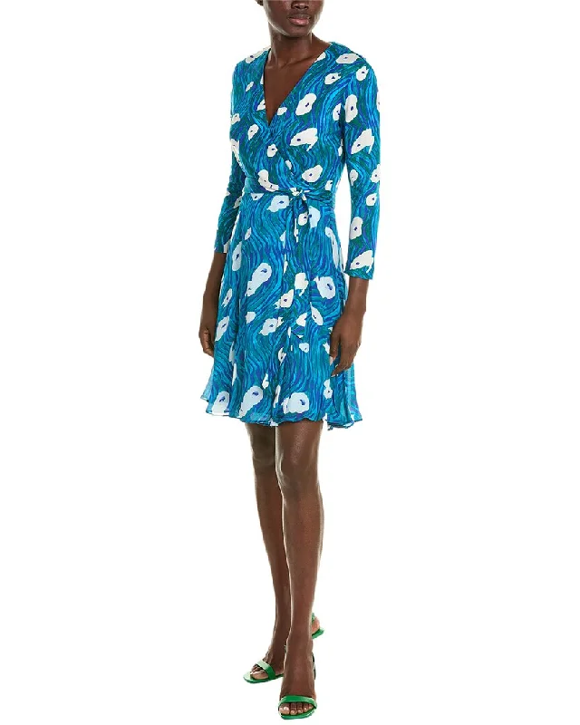 Long-sleeved Dresses for Coverage -Diane von Furstenberg Irina Silk Wrap Dress