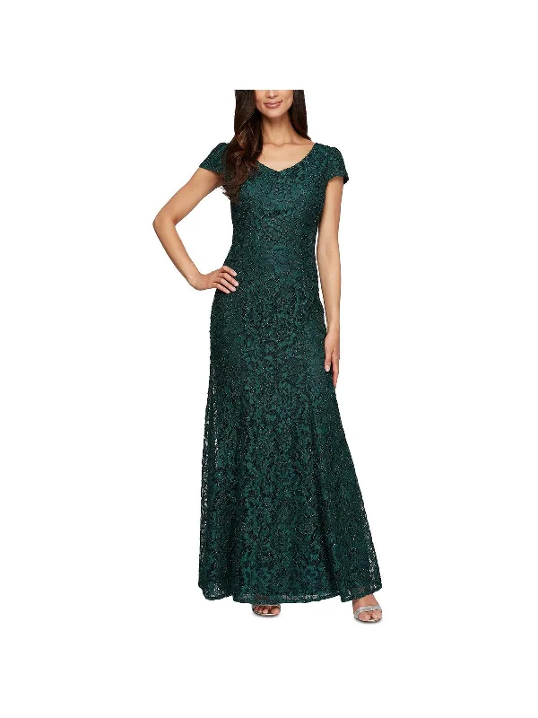 Animal Print Dresses for Fun -Womens Beaded Lace Evening Dress