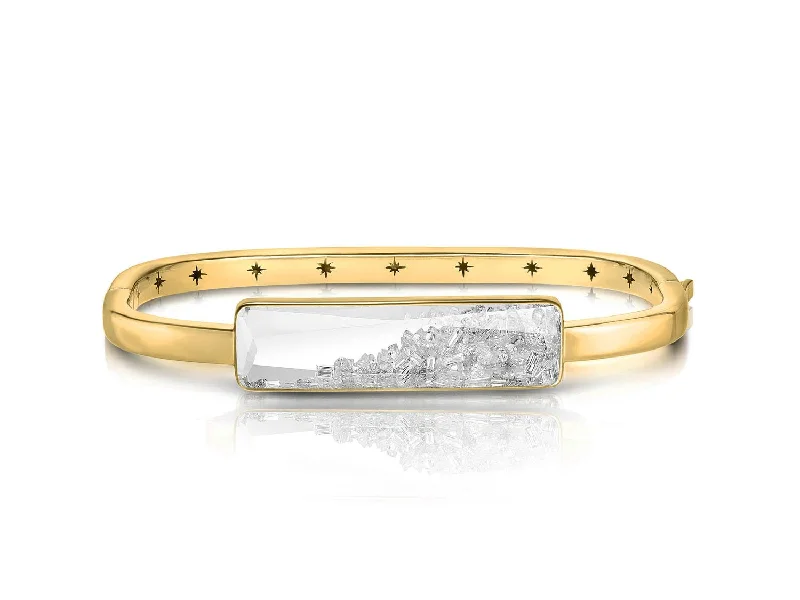 Thin bangles perfect for layering multiple styles -Kaleidoscope Shaker™ Diamond Bangle Bracelet