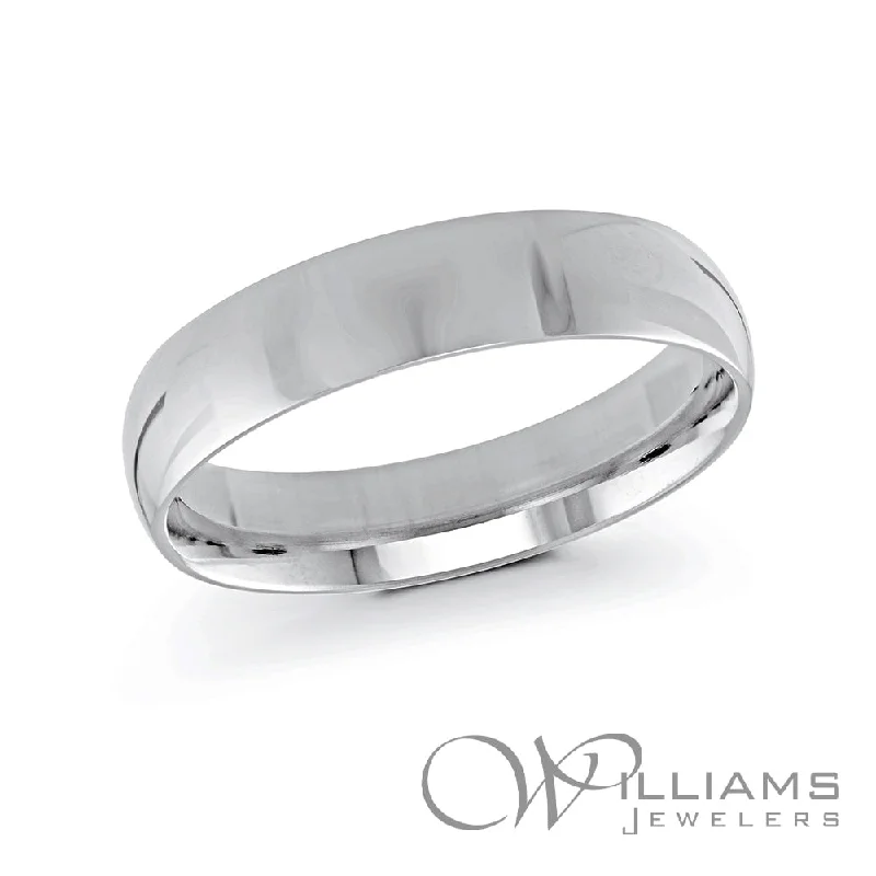 Rings with rough sapphire for rugged chic -Williams Signature 14 Karat Wedding Band