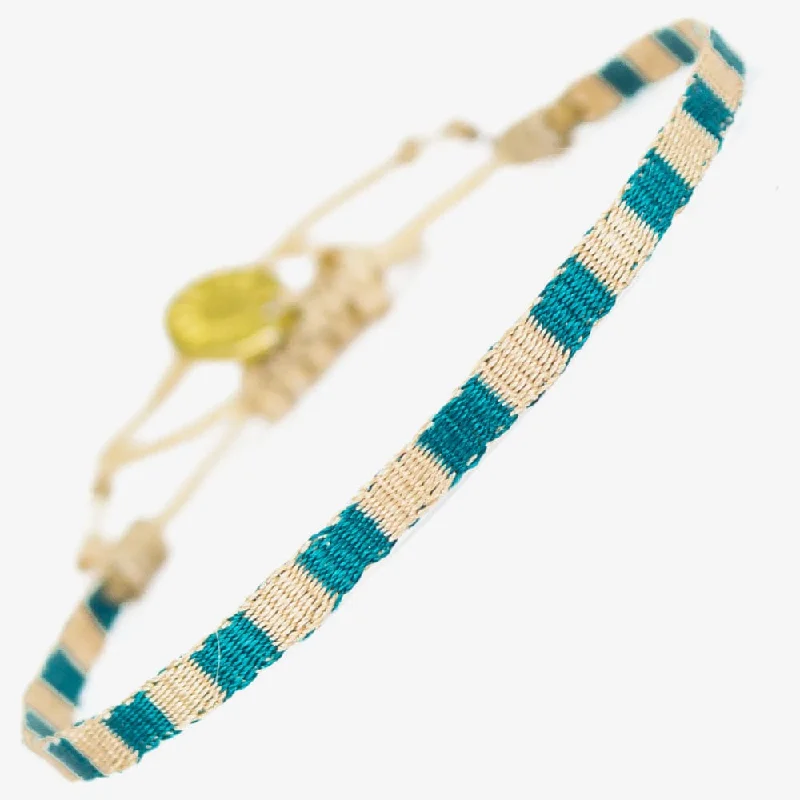 Bangles with vintage emerald for rich luxury -Argantina 40 Beige and Ocean Blue Bracelet