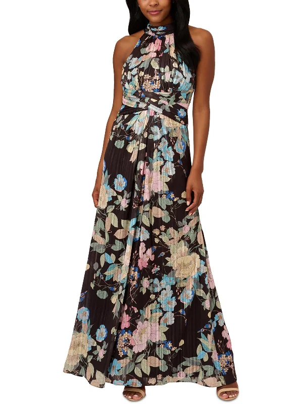 Tiered Dresses for Voluminous -Womens Chiffon Floral Maxi Dress