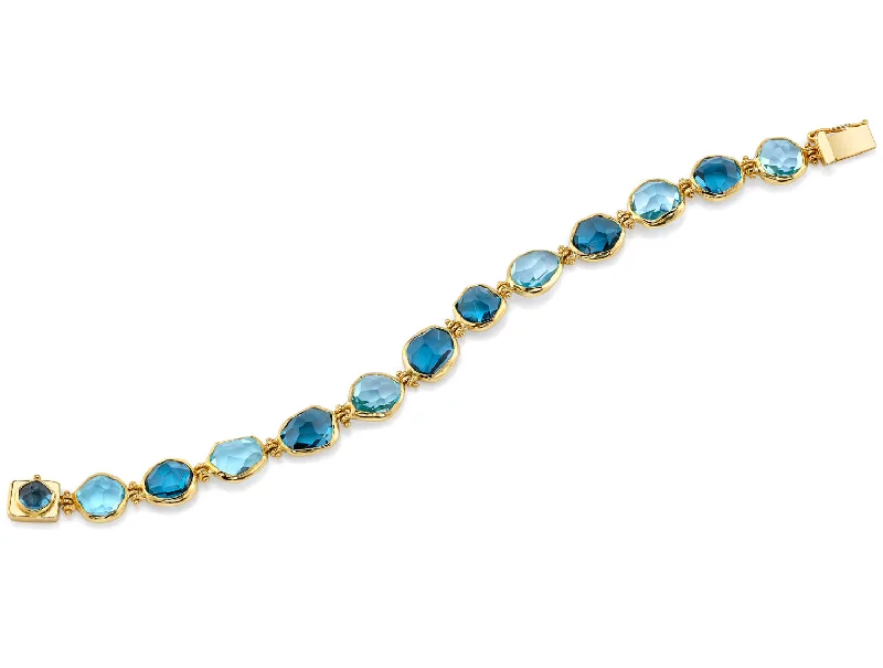 Bracelets with sunstone gems for fiery shine -London Blue Topaz and Aquamarine Bracelet