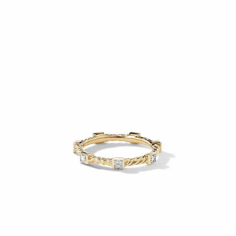 Rings with carved onyx for bold sleekness -David Yurman The Cable Collectibles® Collection Ring in 18-Karat Yellow Gold