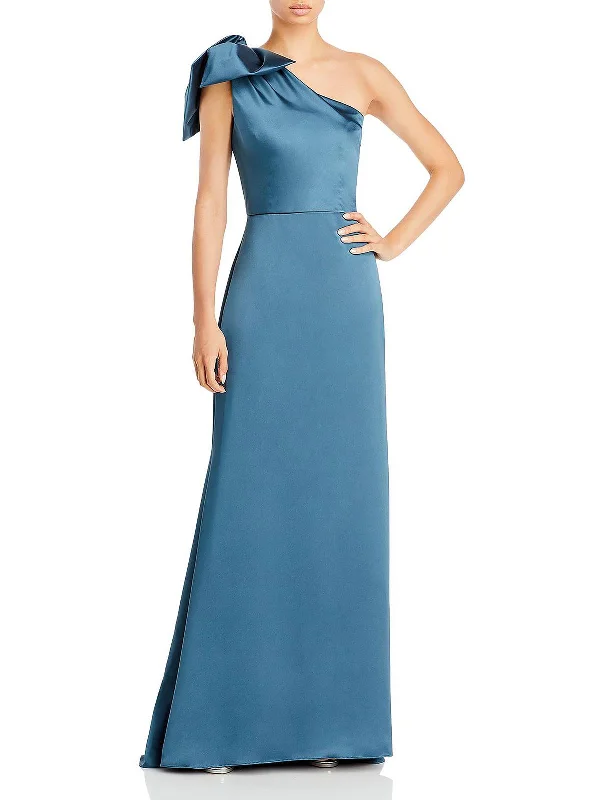 Evening Dresses for Formal Events -Womens Satin A-Line Evening Dress