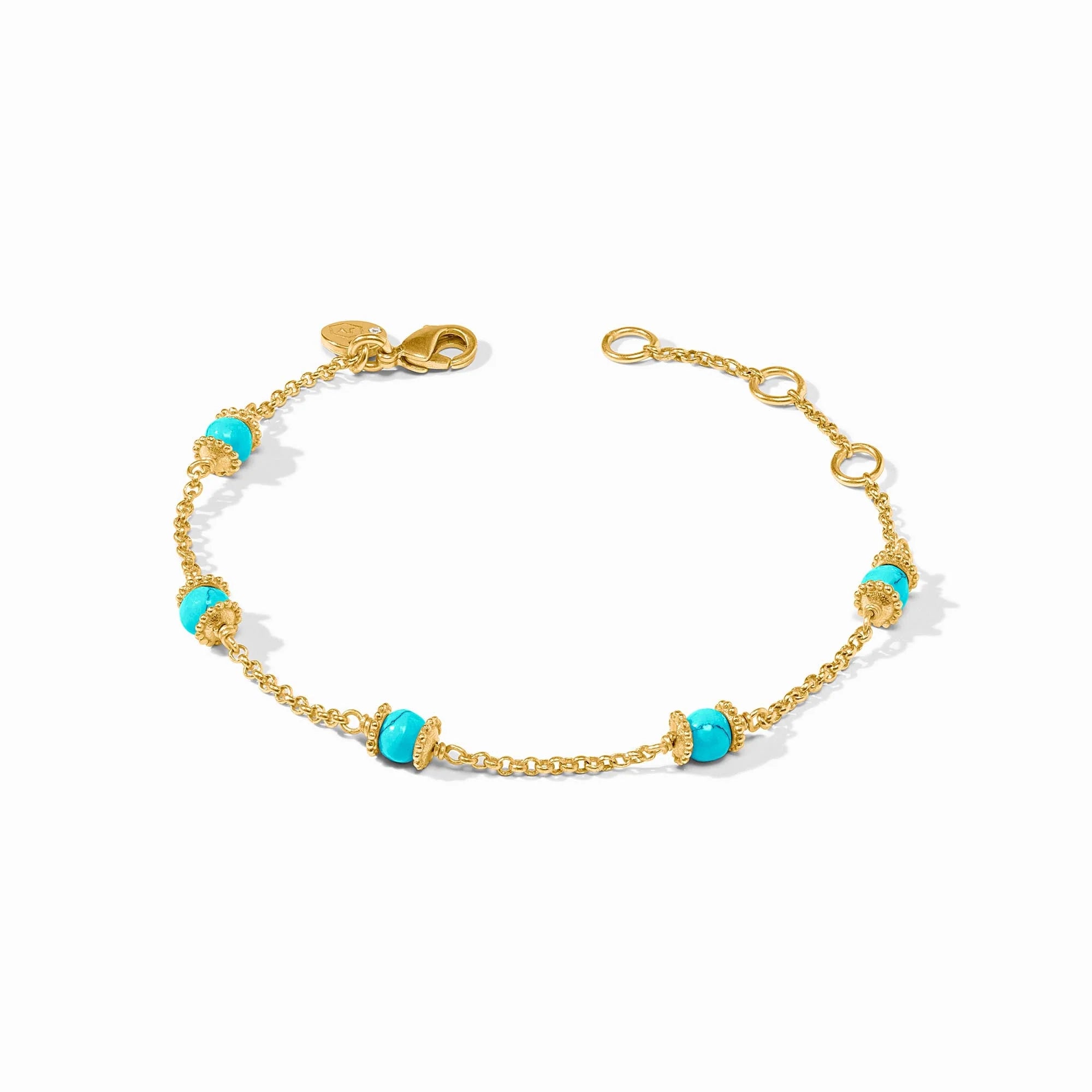 Bangles with herkimer diamonds for raw clarity -Hydra Delicate Bracelet in Turquoise