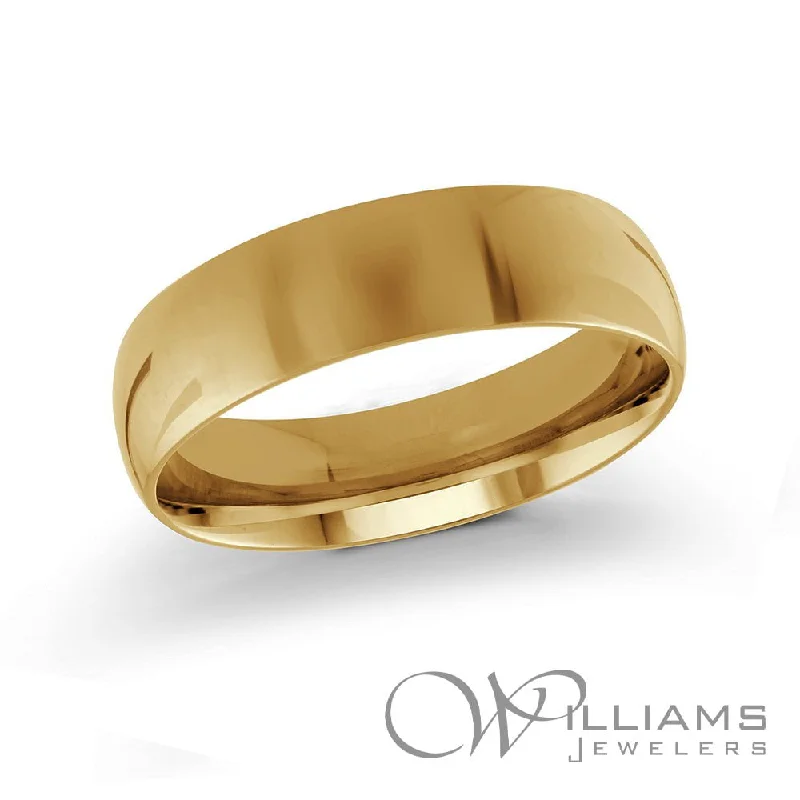 Rings with agate slices for earthy style -Williams Signature 14 Karat Wedding Band