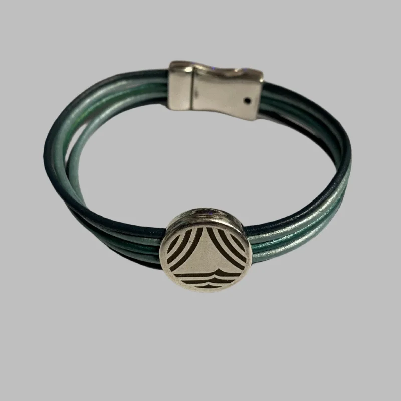 Bangles with gothic-inspired engravings for drama -WHOI Icon Bracelet