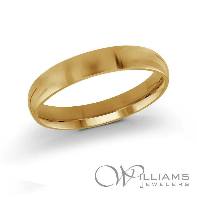 Rings with peacock ore for iridescent glow -Williams Signature 14 Karat Wedding Band