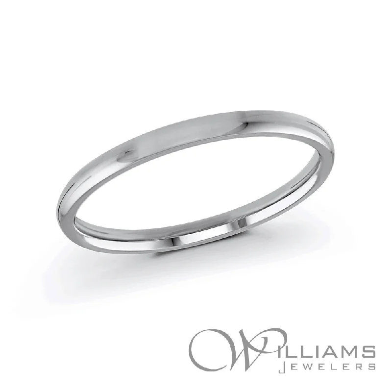 Rings with polished jade for smooth calm -Williams Signature 14 Karat Wedding Band