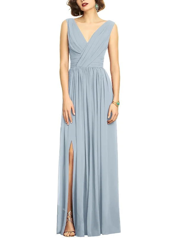 Party Dresses for Celebration -Womens V-Neck Maxi Evening Dress