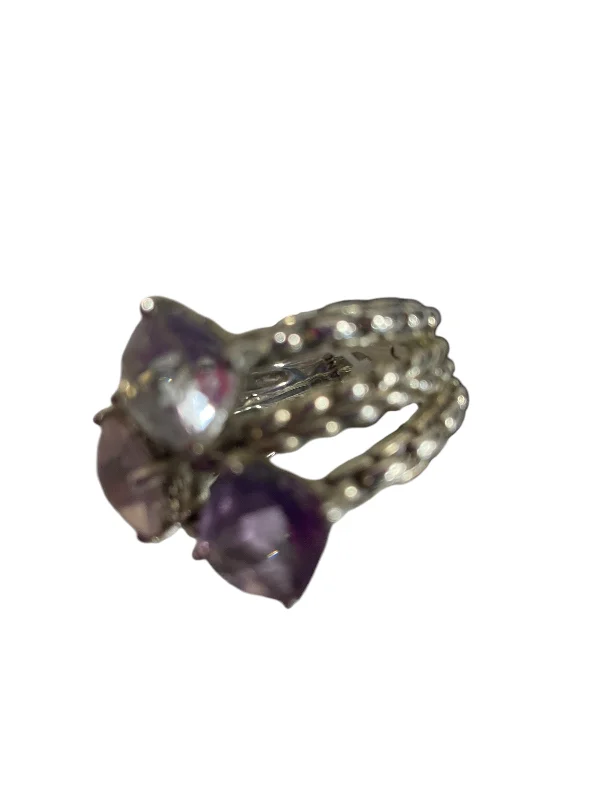 Rings with peacock ore for iridescent glow -Ring Designer By Cma, Size: 7.5