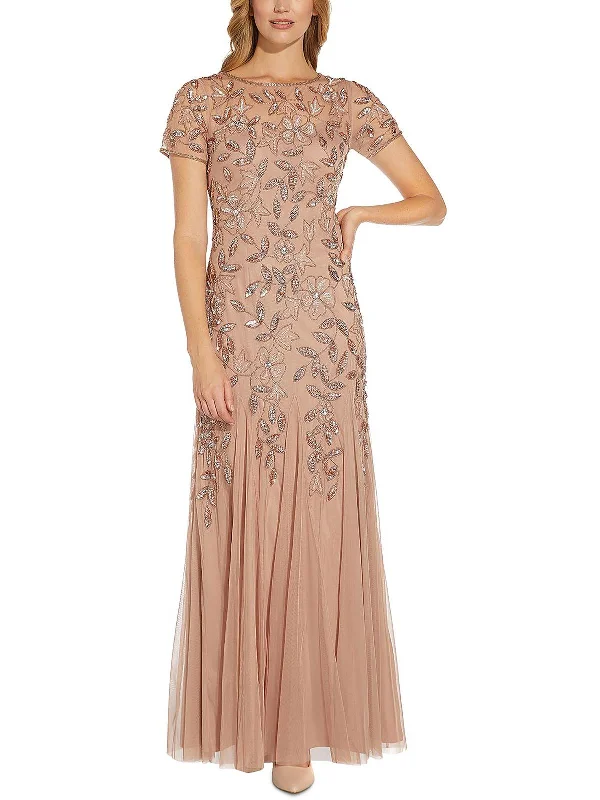 Hippie Dresses with Beads -Womens Sequined Maxi Evening Dress