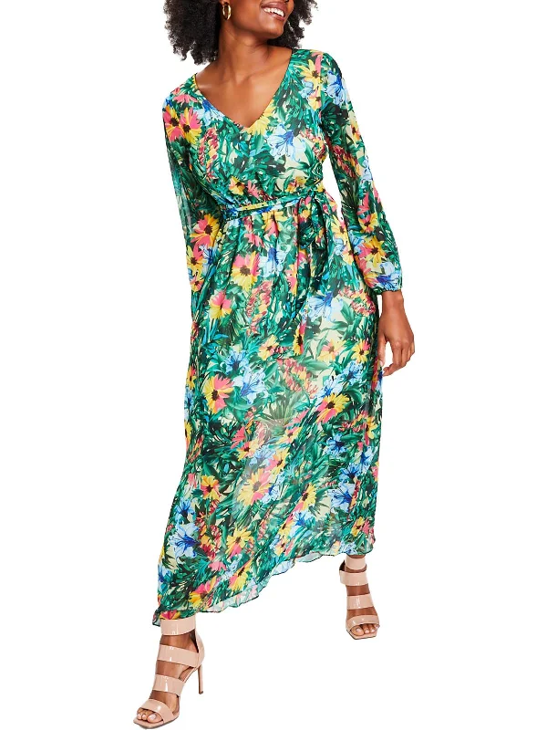 Yellow Dresses for Bright -Womens Floral Long Maxi Dress