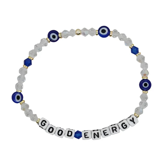 Bracelets with floral sapphire for romantic glow -Good Energy Beaded Bracelet