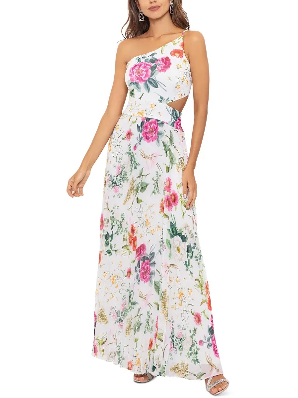 Cocktail Dresses for Party Time -Womens Chiffon Cut-Out Maxi Dress