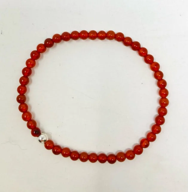 Leather bracelets with adjustable clasp for comfort -Carnelian Bracelet