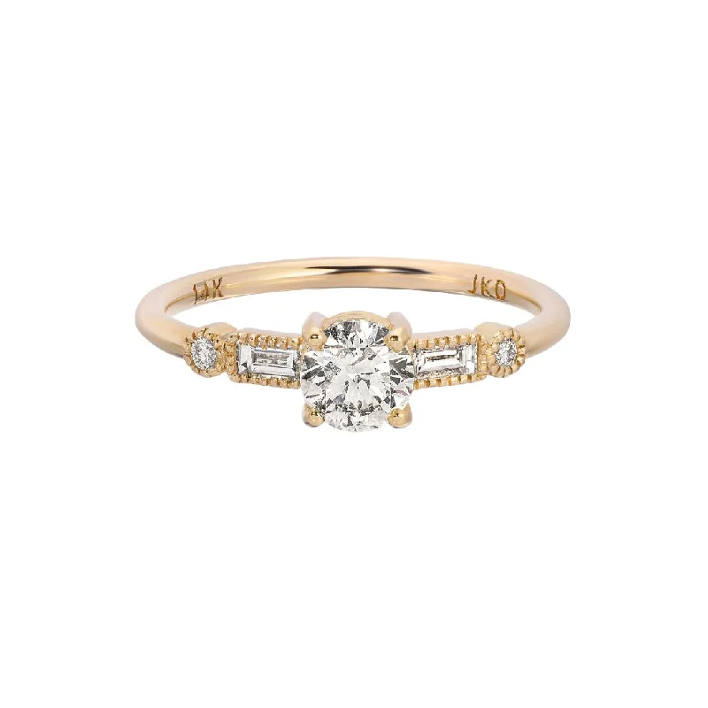 Rings with wide bands for statement wear -Diamond Sarabande Ring