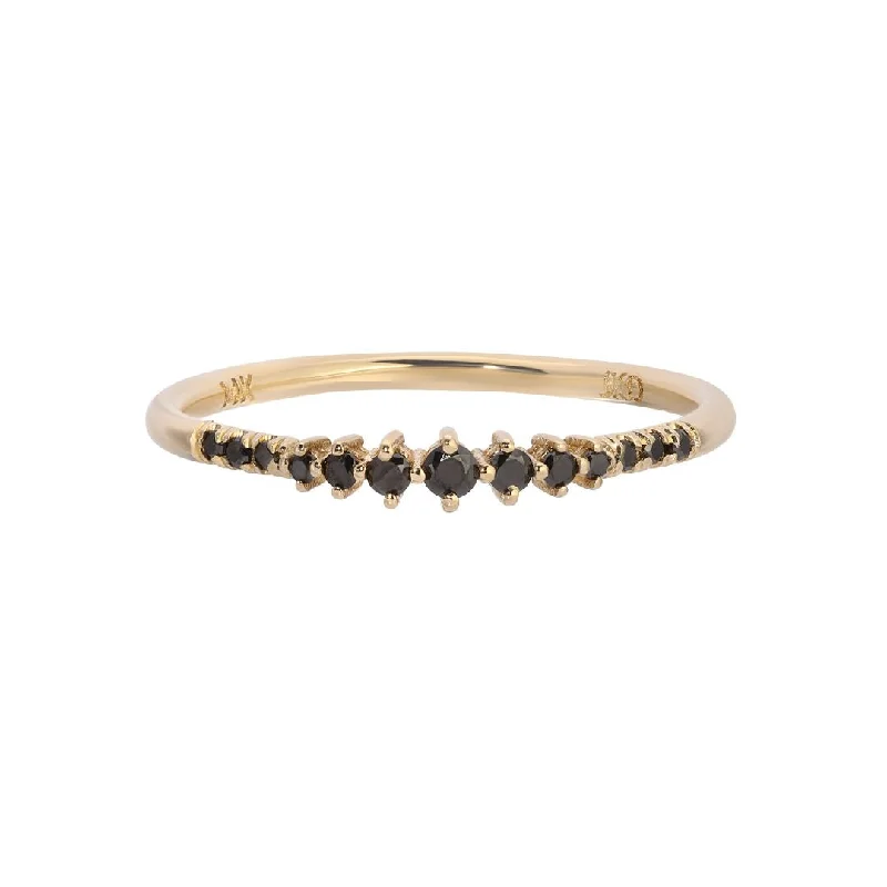 Rings with matte gold for subtle luxury -Black Diamond Prelude Ring