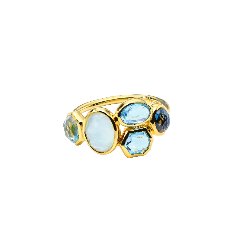 Rings with tiger eye for warm tones -IPPOLITA Rock Candy Gelato 5-Stone Cluster Ring in Mare