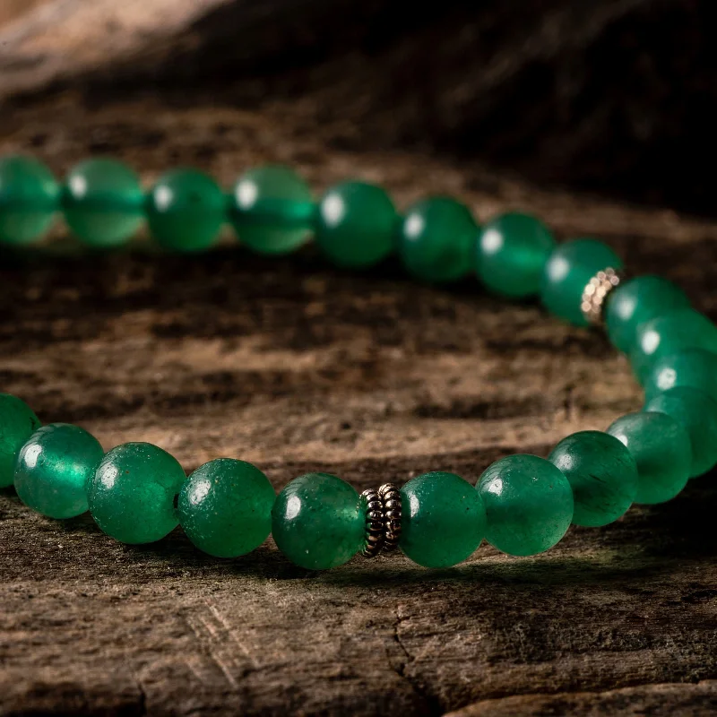 Bracelets with knot accents for symbolic charm -Green Jade Natural Gemstone Bracelet