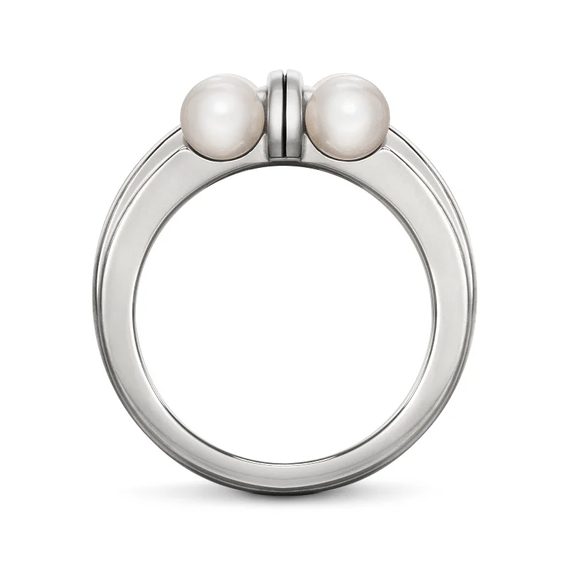 Rings with adjustable bands for perfect fit -Girl Interrupted Pearl and White Gold Ring