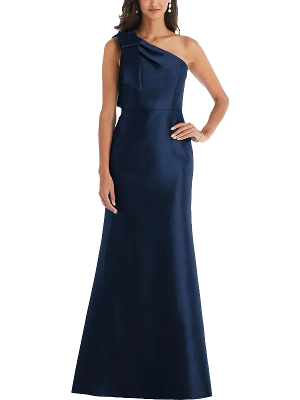 Cocktail Dresses for Party Time -Womens Satin Maxi Evening Dress