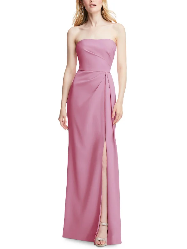 Cocktail Dresses for Party Time -Womens Pleated Polyester Evening Dress