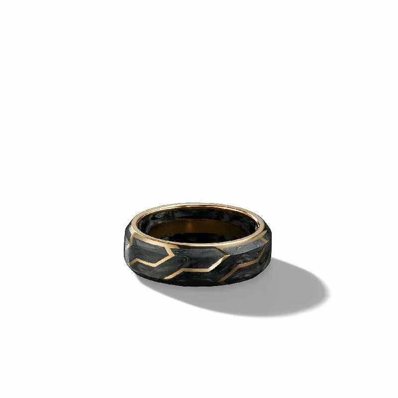 Rings with oxidized silver for antique appeal -David Yurman The Wedding Collection Ring in 18-Karat Yellow Gold