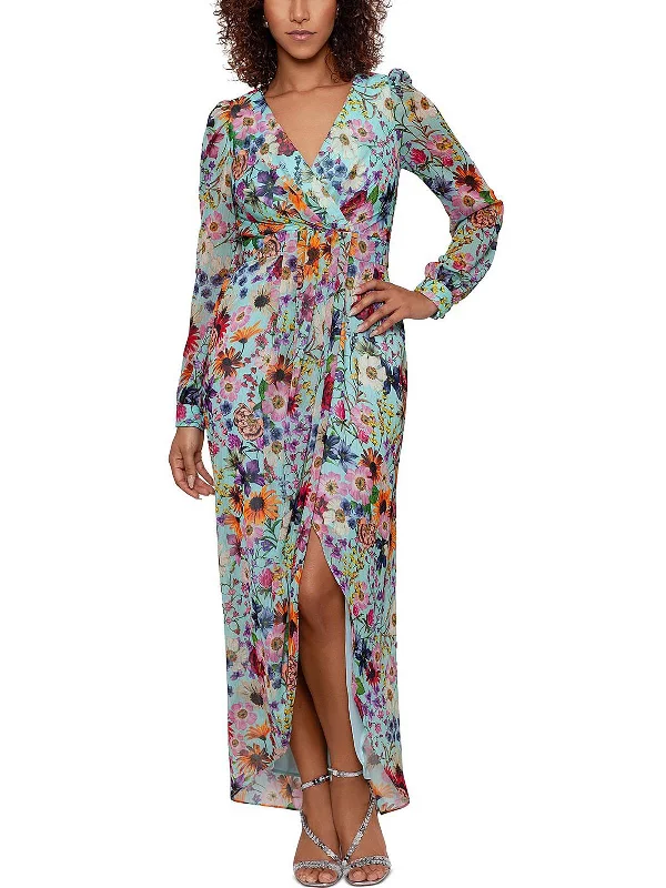 Bohemian Dresses with Tassels -Womens Chiffon Floral Maxi Dress