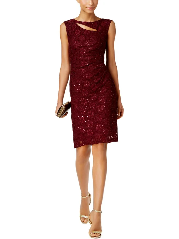 Graduation Dresses for Milestone -Womens Cut-Out Sequined Cocktail Dress